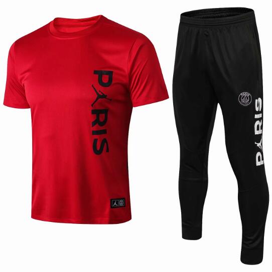 PSG 2018/19 Red T-Shirt + Pants Training Suit - Click Image to Close